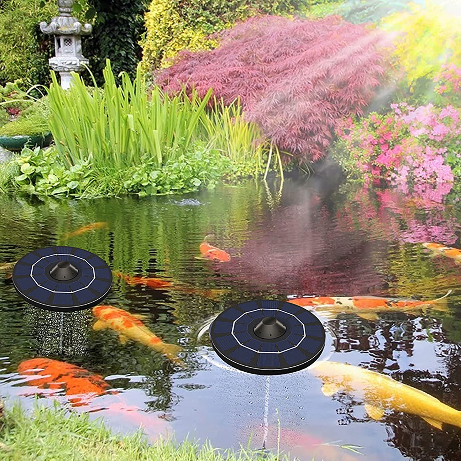Solar Oxygen Pump with 2200mAh Battery, 0.8L/min Portable Aerator for Fish Tank & Pond, Silent Outdoor Solar Powered Air Pump, 6V 2.5W Panel, 150cm Tube, Auto On/Off for Aquarium & Fishing