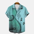 thumbnail image 4 of IWRICH Men's Bowling Shirt 1950s Retro Rockabilly Style Short Sleeve Button down Music Hawaiian Shirts 03-Mint Green L, 4 of 4