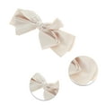 thumbnail image 3 of Unique Bargains 1 Pc Large Bow Ribbon French Barrette Hair Clips Hairdo Clip Apricot, 3 of 5