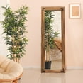 YOSHOOT Wooden Full Length Mirror, 63"x24" Rustic Standing Mirror