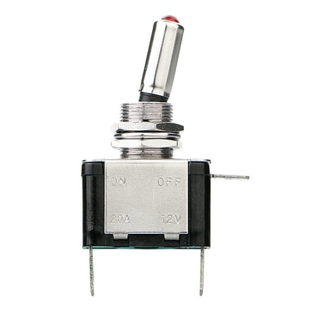 - TSV Red LED Light Heavy Duty Momentary Rocker Toggle Switch for 20A 12V 2 Position ON-OFF Spring Loaded Toggle Switch