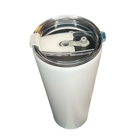 White Matte 30 Oz Tumbler With Lid Stainless Steel For Hot Or Cold Beverages
