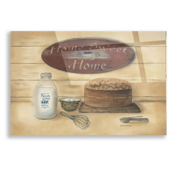 Epic Art 'Home Sweet Home Bathroom' by Pam Britton, Acrylic Glass Wall Art, 16"x12"