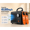 thumbnail image 3 of Ozone Generator 48,000mg/h Commercial Odor Eliminator, 55W O3 Deodorizer Machine for Unoccupied Spaces, Smoke Pet Cooking Odor Removal for Car Garage Basement, up to 4000 Sq Ft, Black, 3 of 9