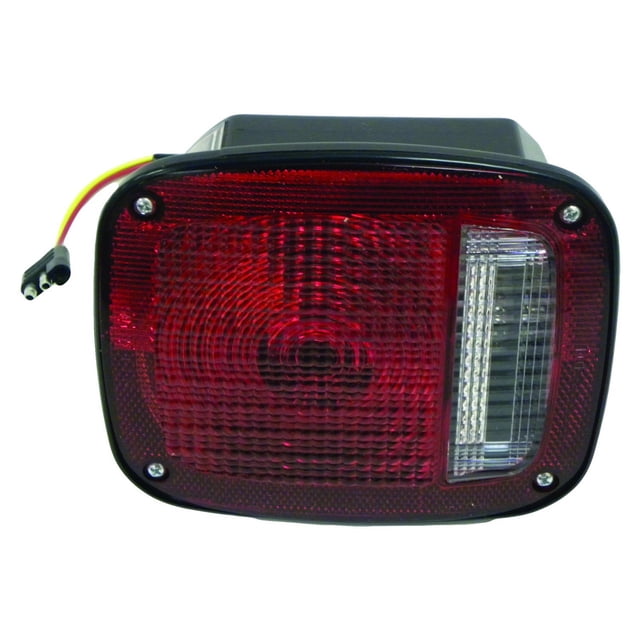 Crown Automotive Tail Light Assembly J5457197 Incandescent; Red Lens; Black Housing; Single