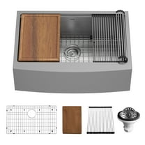 Karran Usa Wsa-42-Pk1 Elite Workstation 30" Farmhouse Single Basin Stainless Steel Kitchen