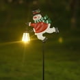 thumbnail image 6 of Solar-Powered Snowman Garden Ground Stake Light - Resin Patio Ambiance Lamp, Christmas Outdoor Decor, Auto-On/Off Solar Function, Weather-Resistant, Soft Glow, 32.28*9.44in, A, 6 of 9