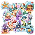 thumbnail image 1 of 35pcs-50pcs Colorful Marine Stickers Cute Ocean Stickers Cheerful Cartoon Decals for Laptops Suitcases, 1 of 5