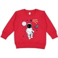 thumbnail image 2 of Inktastic Astronaut the Moon Spaceship and Shooting Star for Light Colors Toddler Sweatshirt, 2 of 4
