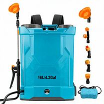 SYLMAX Battery Powered Backpack Sprayer 4 Gallon, 120PSI Adjustable Pressure, Lawn Sprayer with 5 Spray Nozzles，Lightweight Electric Sprayer for Garden, Weed, Yard