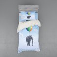 thumbnail image 1 of Ambesonne Animal Bedding Set 3 Pcs, Baloons Sky Art, Twin, Multicolor, 1 of 3