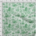 thumbnail image 4 of oneOone Viscose Jersey Green Fabric Asian Japanese Pattern Craft Projects Decor Fabric Printed By The Yard 60 Inch Wide, 4 of 4