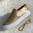 thumbnail image 6 of Women's Carnival Shoes Fashion Glitter Platform Slip On Casual Comfortable Flat Sneakers Shoes, 6 of 7