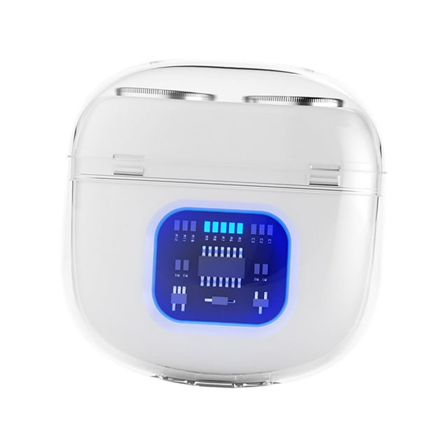 Mini afeitadora eléctrica impermeable para uso en seco y húmedo para el coche y el hogar. Blanco