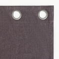 thumbnail image 5 of Sun Zero Tyrell Tonal Texture Draft Shield Fleece Insulated 100% Blackout Grommet Curtain Panel In Fig, 50"X84", Fig, 5 of 10