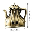 thumbnail image 3 of Vintage Brass Teapot Shaped Candle Holder, Antique Decorative Tabletop Lantern for Home Decor, Unique Gift Idea, 3 of 5