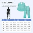 thumbnail image 3 of KLL Blue And Turquoise Sleepwear Mens Flannel Pajamas,Long Cotton Pj Set, 3 of 7