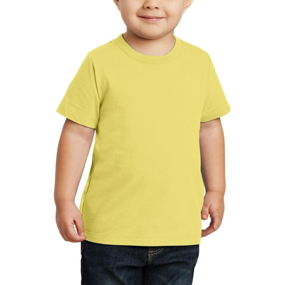 Just Blanks Toddler T-Shirt – Soft, Durable, Comfortable Cotton Tee for Kids, Yellow, 4T