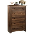 thumbnail image 5 of TrumanPick Dresser for Bedroom 5 Drawer Dresser 47"H Tall Chest of Drawers Wooden Dressers for Closet Living Room 31.2"D x 17"W, Walnut Color, 5 of 12