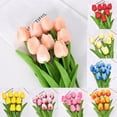 thumbnail image 3 of 2Pcs Artificial Tulip Bouquet Wedding Home Decoration Real Touch Fake Flowers, 3 of 9