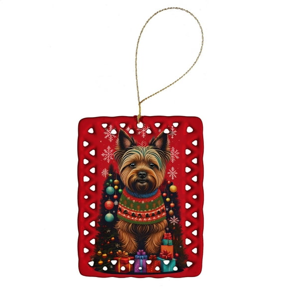 Carolines Treasures DAC3063CO2 3.4 x 2.6 in. Cairn Terrier Holiday Christmas Porcelain Ornament