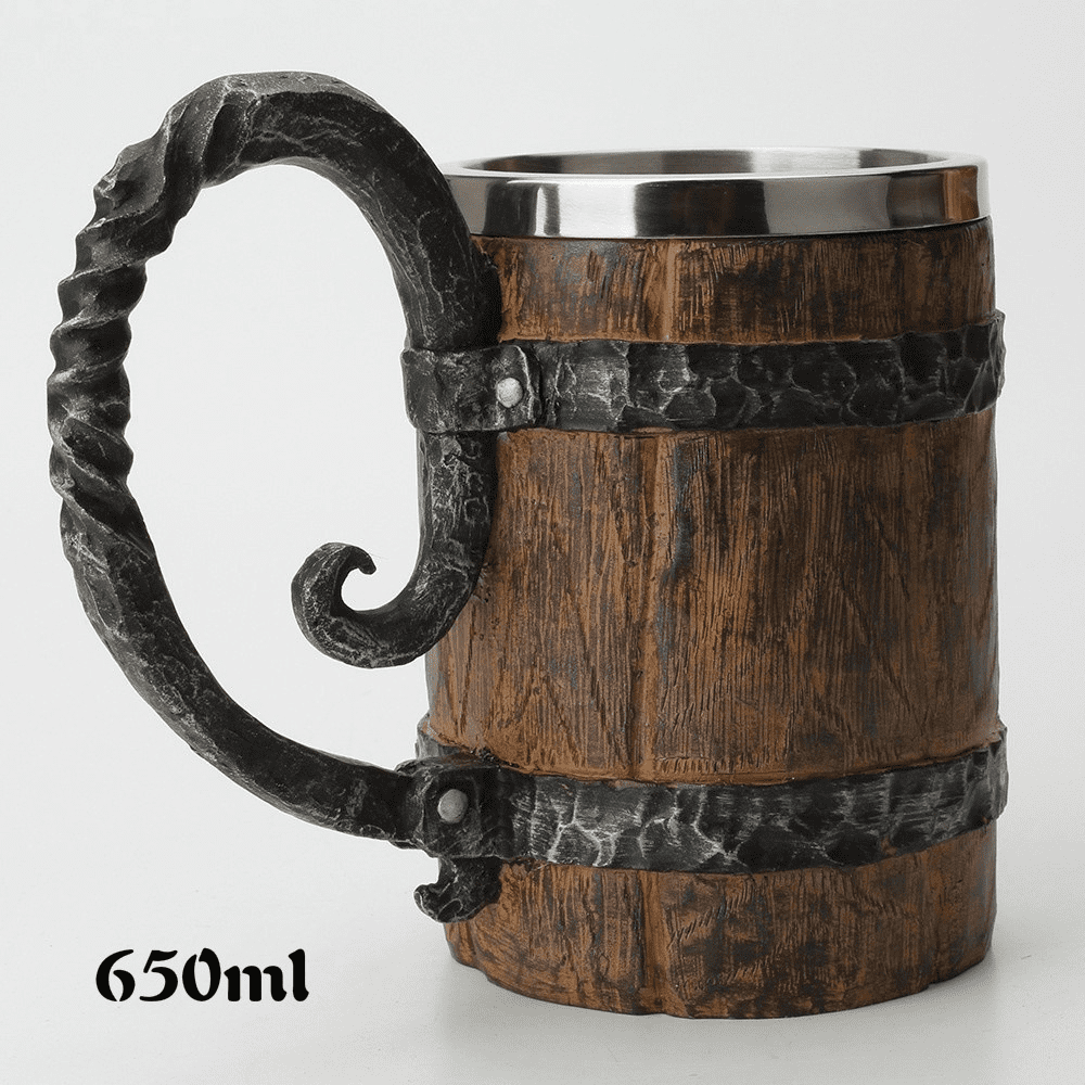 650ml Gothic Pirate Beer Mug Resin Beer Retro Bar Whiskey Cup Festival