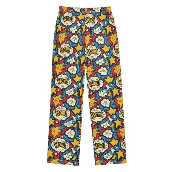 Inspired by The Of Pop Art in The 1990s It Has Cartoon-style Graphics and Voice Bu Christmas Pajama Pants Soft and Lightweight Elastic Waistband Christmas Pajama Pants