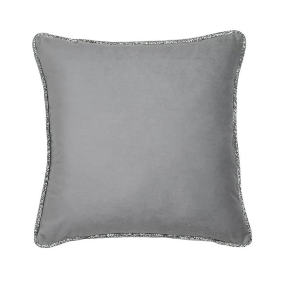 Luminous Piping Border Pillow - 20" - Silver