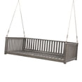 thumbnail image 5 of Jins & Vico Acacia Wood Porch Swing with Hardware and Manual, Gray, 5 of 9