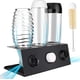 thumbnail image 1 of Escurridor de botellas de refresco de acero inoxidable, 2 orificios, 3 orificios, para secar botellas de agua, estante para tazas con almohadilla de silicona, 1 of 5