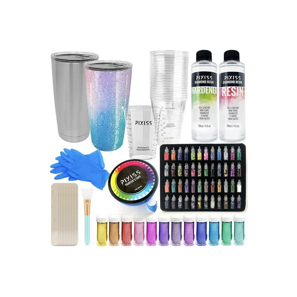 Epoxy Tumblers Kit with Glitter for Tumblers, Includes Clear Cast Epoxy