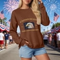 thumbnail image 5 of Leey-World 250 Years of Freedom 250th Anniversary USA Flag 4th of July Shirt Patriotic Tops for Women(Brown,L), 5 of 9