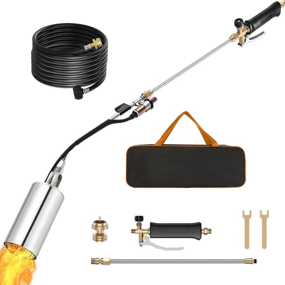Heavy Duty Propane Torch Weed Burner Kit 1,800,000 BTU with Storage Bag High Output BTUs Torch Gun with 10 FT Hose Self Igniter Weed Torch for Campfires Wood Melting Ice Snow Roofing Torch