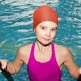 thumbnail image 4 of 2 Pieces Adult Silicone Swim Cap Waterproof Swimming Hat Durable Non-Slip Elastic Swimming Cap, 4 of 6