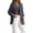 Black, variant on Women's Cotton Blend Button Linen Blazer Jackets Comfy Long Sleeve V Neck Lapel Collar Suit Jacket Top Khaki