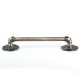 thumbnail image 2 of ATT Hardware 12'' Bronze Yellow Iron Industrial Pipe Barn Door Handle, Grab Bar, Towel Bar, Antique Rustic Style, 2 of 5