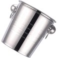 thumbnail image 1 of Cubo y agrave de acero inoxidable para vino de champán, cubo de hielo congelado, cuidador de hielo Plus con mango para bar, suministros para fiestas, cerveza, whisky, plata, 9l Feliz Sencillez, 1 of 4