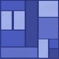 thumbnail image 1 of Ahgly Tapis d'Intérieur Lavable en Machine Carré Transitionnel Bleu Ciel, 8 Pieds Carré, 1 of 7