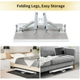 thumbnail image 5 of RAINBEAN Laptop Desk, Portable Bed Desk, Laptop Tray with LED Light and Drawer, Adjustable Stand for Bed Sofa Study Reading, White, 5 of 7