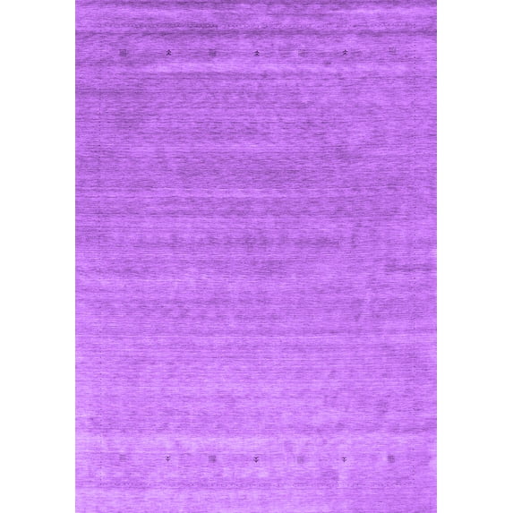 Ahgly Company Indoor Rectangle Abstract Purple Contemporary Area Rugs, 2' x 4'