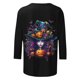 thumbnail image 4 of Heisall Womens Hoodies Halloween Print Round Neck 3/4 Sleeve Loose Fit Tshirts 2025 New Arrival Fashion Tops, 4 of 5