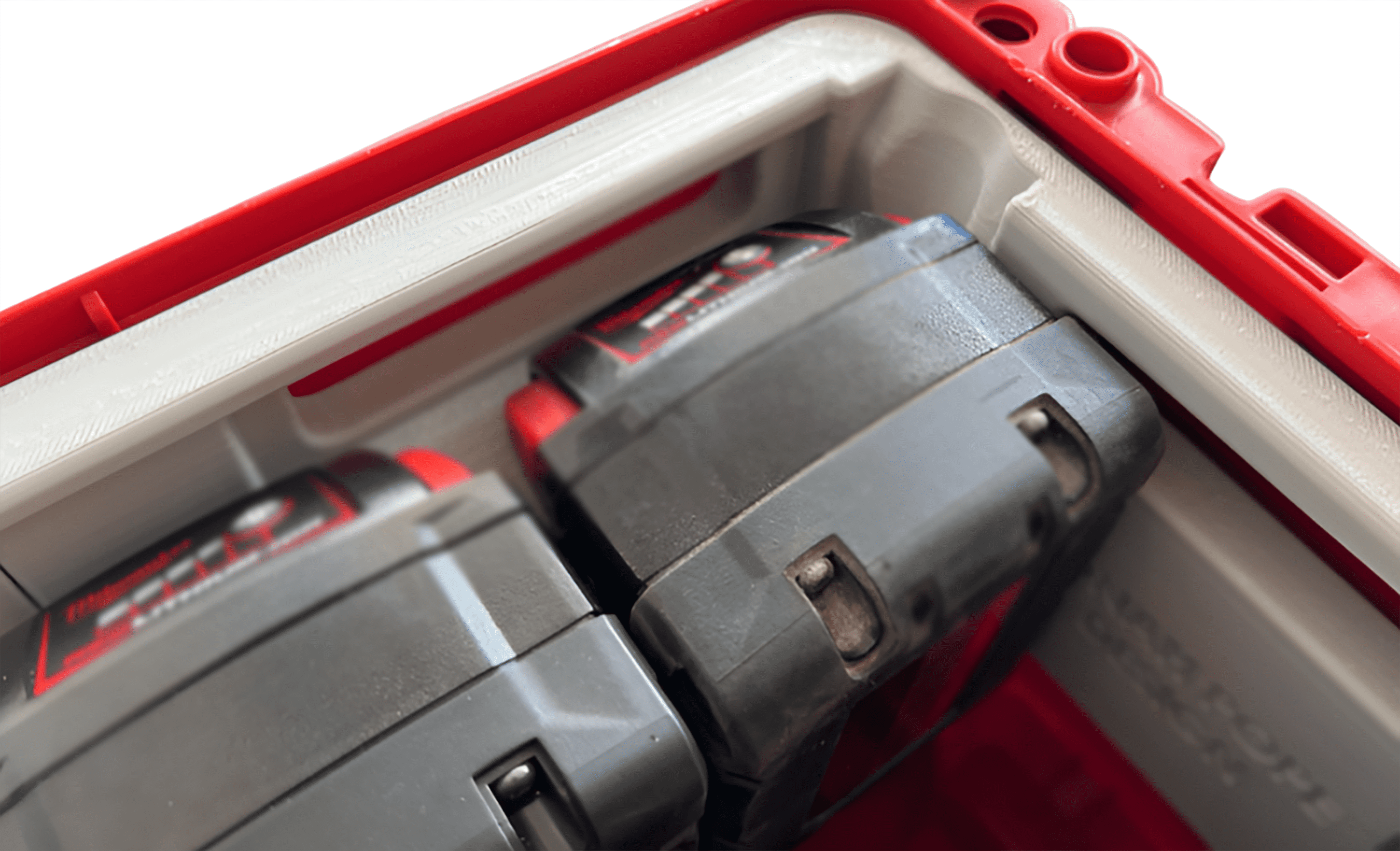 Packout Compact Tool Box Organizer Insert For Milwaukee M18 Battery Rack Upper Insert