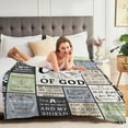 thumbnail image 4 of Christian Gifts for Women Men, Faith Bible Religious Gifts for Bible Verse Blanket, Christian Inspirational Gifts for Women, Faith Based Gifts, 50"X60" I Am a Child of God Throw Flannel Blanket, 4 of 5