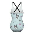 thumbnail image 6 of Kuromi And My Melody Women's One Piece Swimsuit Athletic Training Swimwear Bathing Suit, 6 of 7