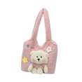 thumbnail image 4 of Bolso de Hombro para Mujer Yinane Gran Capacidad Diseño de Oso de Peluche Rosa, 4 of 8