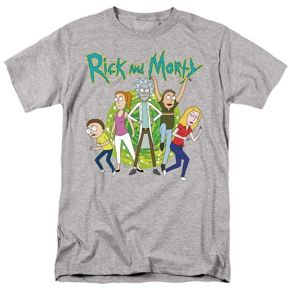 Rick and Morty Family Fights Together Unisex Adult T Shirt