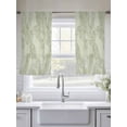 thumbnail image 6 of Summer Palm Leaf Semi Sheer Curtains 54 Inch Length 2 Panels Set, Green Tropical Bloom Silhouettes Sheer Kitchen Curtain Privacy Voile Window Curtain for Living Room Bedroom Rod Pocket Drapes, 6 of 7