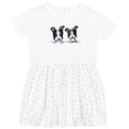 thumbnail image 3 of Inktastic Boston Terriers (dark Apparel) Girls Toddler Dress, 3 of 5