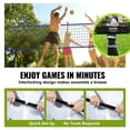 thumbnail image 5 of Outdoor Portable Volleyball Net System, Beach, Lawn Professional Volleyball Set with PVC Volleyball, Pump, Carrying Bag, Adjustable Height Steel Poles,Heavy Duty Volleyball Net for Backyard, 5 of 11