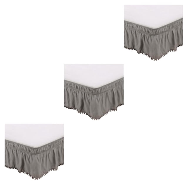 Bearachild Faldón De Cama Durable Y Elegante Para Las Necesidades De Decoración Del Hogar Faldones De Cama Con Estilo Gris US-Queen60*80in Type1 NO1